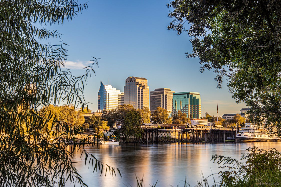 Sacramento skyline panoramic view
