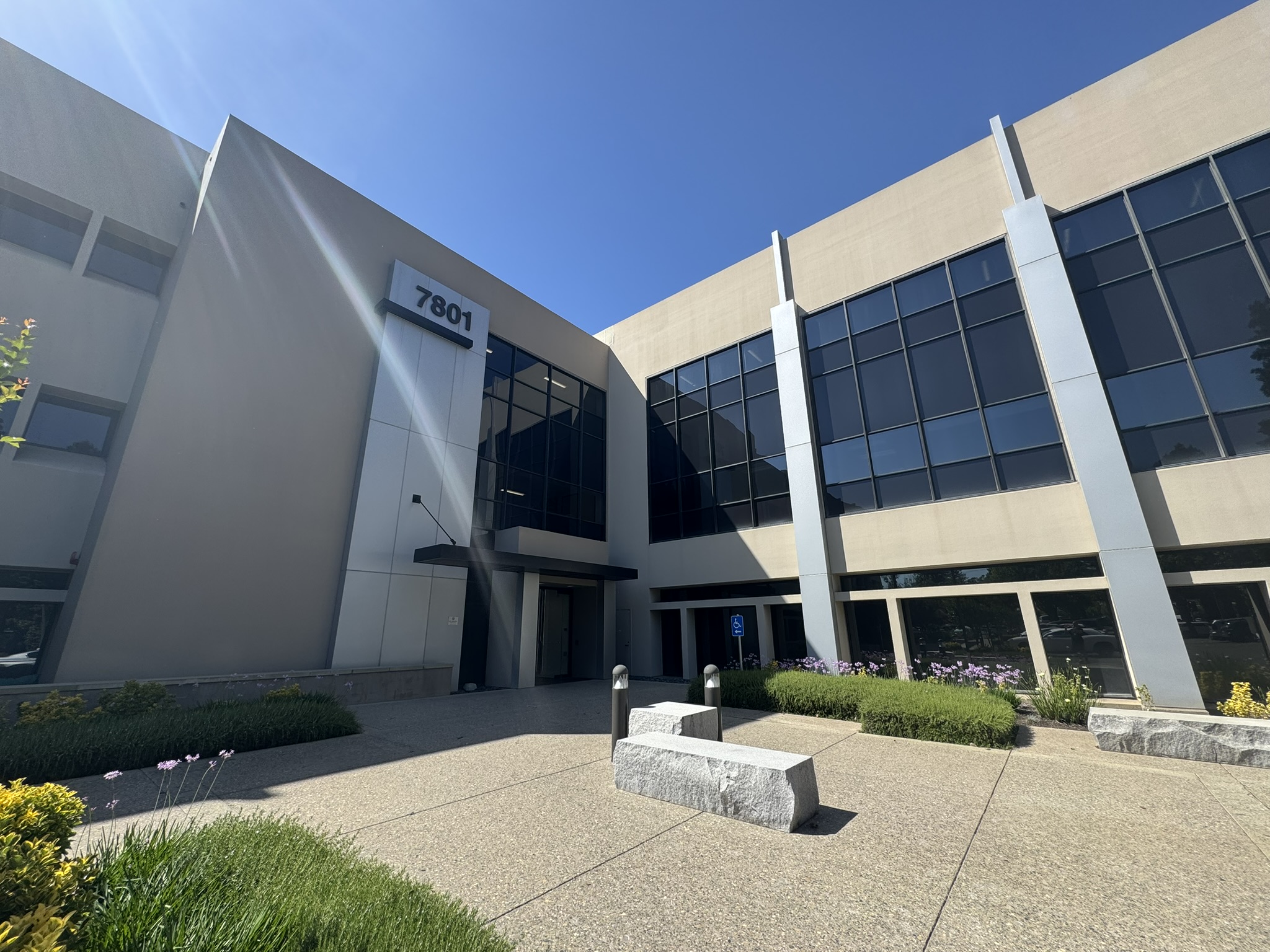 SunDoc Filings registered agent office building at 7801 Folsom Boulevard in Sacramento, California